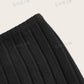 Solid color A-line skirt in black