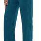 Solid color straight leg pants in teal