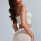 Stone woven corset top & pink skirt co-ord