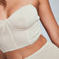 Stone woven corset top & pink skirt co-ord