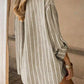 Striped shirt & short set in khaki