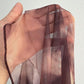 Tie-dye print lantern sleeve outerwear and wide leg jumpsuit in brown