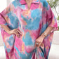 Tie dye print random pattern modest dress in multi