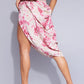 Tie dye ruched corset top & midi skirt in pink