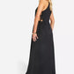 Tie side maxi dress in black