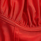Unity plus ruched bust sqaure neck bodycon dress in red