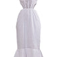 White Broderie Anglaise Corset Detail Tiered Midaxi Dress