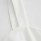 Woven sweetheart solid ruched maxi dress in white