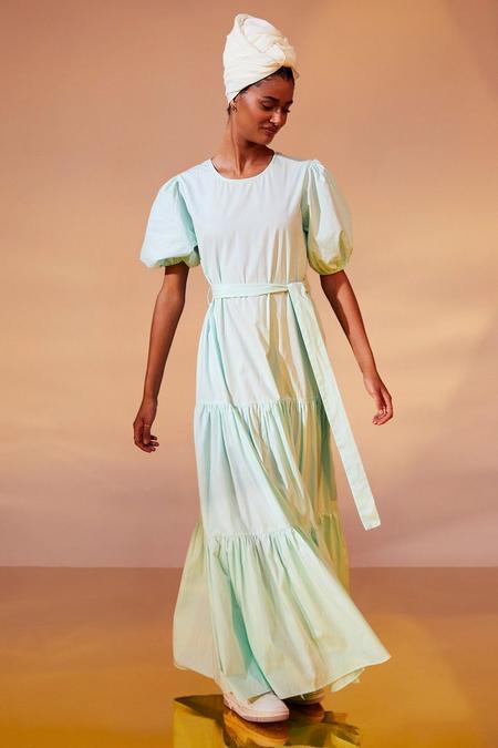 Tiered Maxi Dress in Green