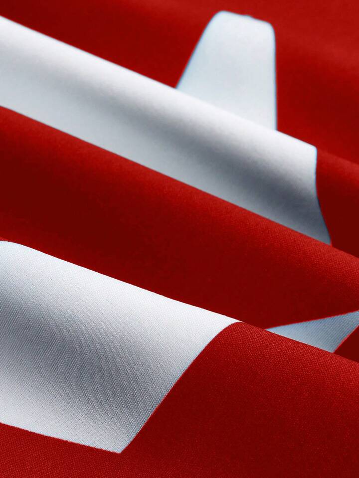 Random printed shirt dress in red