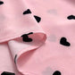 Heart shaped tie detail blouse in pink