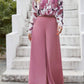 Graphic print shirt & wide leg trousers in pink